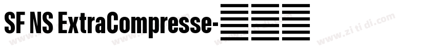 SF NS ExtraCompresse字体转换